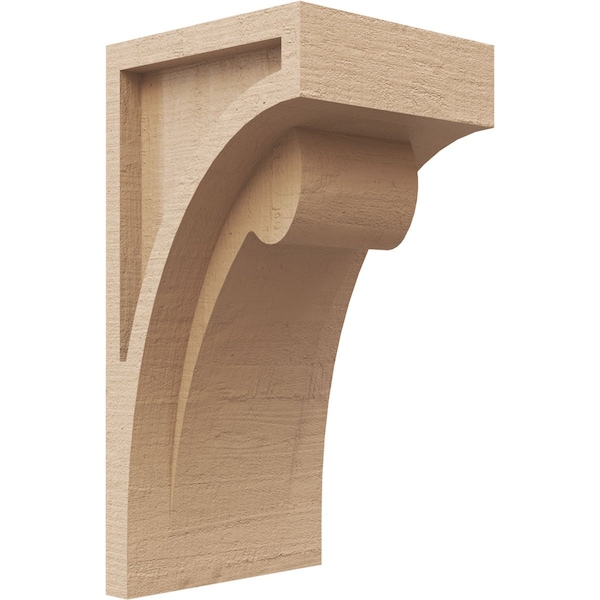 Ekena Millwork 5"W x 5"D x 10"H Wide Viola Rough Cedar Woodgrain TimberThane Corbel, Primed Tan CORUR05X05X10VIORCPR - main